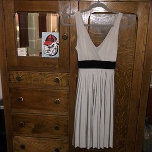 Very pretty pleated light silver-grey short dress